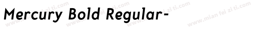 Mercury Bold Regular字体转换